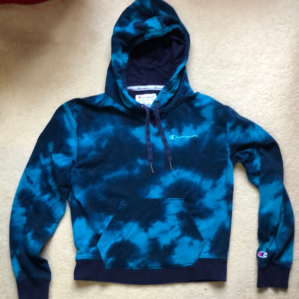⭐️Host Pick ⭐️ Champion Blue Tie-Dye Hoodie Youth Kids Small